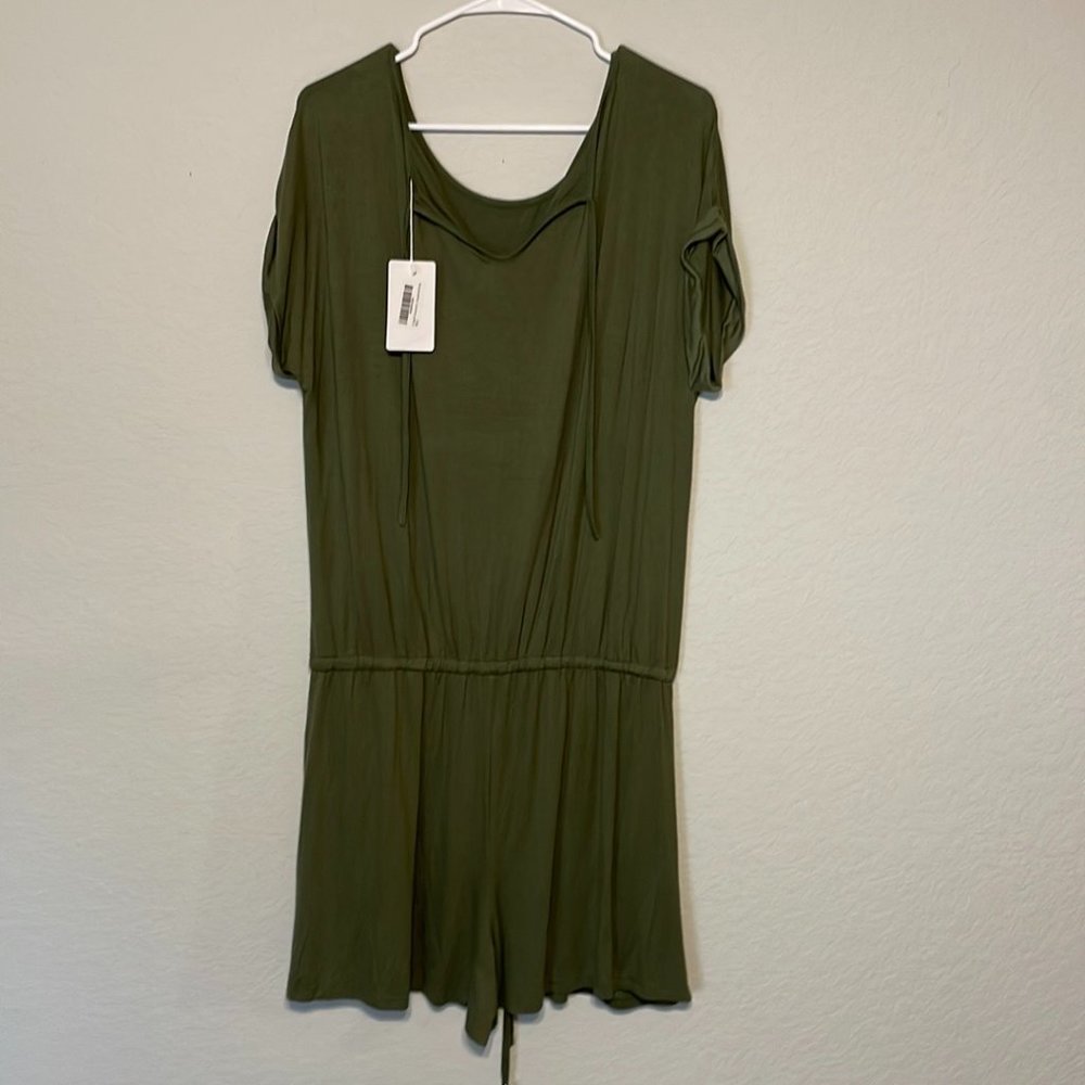 Mokayee Forest Green Women's Romper w/Pockets